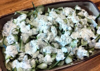 Hearty Retreat Food Cucumber & Dill Salad