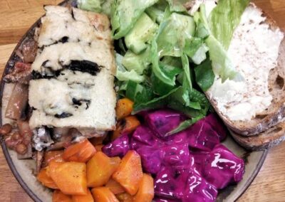 Hearty Retreat Food Vegan Moussaka Lunch Plate